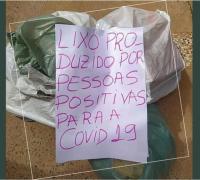 Mesmo infectado com Covid-19, ireceense deixa mensagem em lixo descartado: “Cuidado com os catadores”