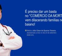 Família do médico Júlio César, assassinado em Barra, divulga nota e teme que execução entre na lista dos crimes insolúveis