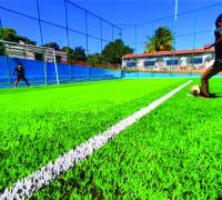 Processo de construção  da Quadra Poliesportiva do  Povoado de Buriti