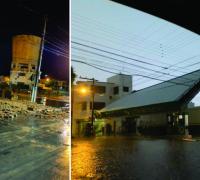 Ventos fortes e chuva de granizo atingem a cidade de Barra